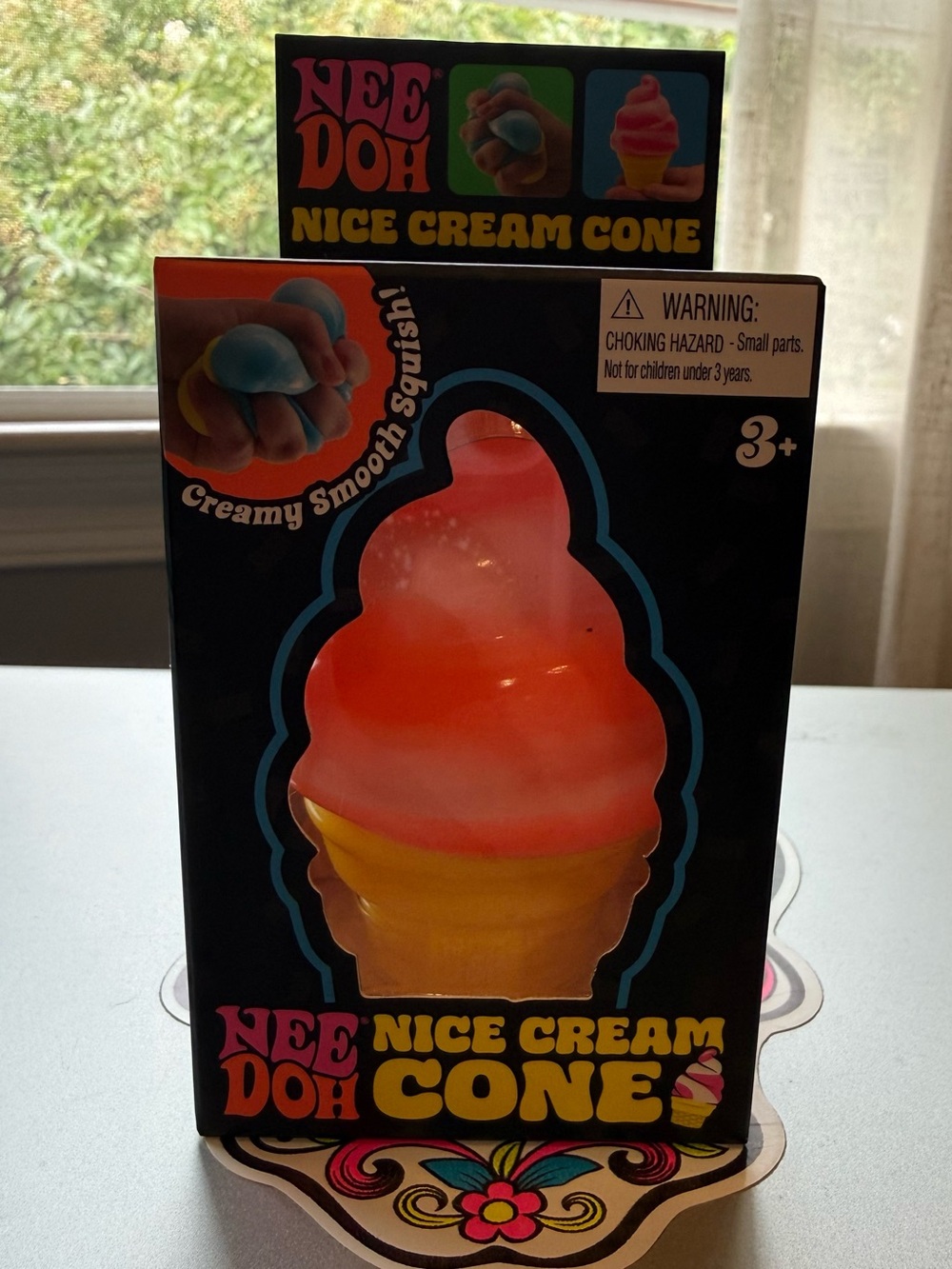 Needoh Nice Cream Cone Soft Squishy Toy - Orange